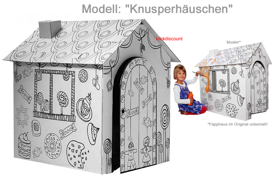 Malhaus Spielhaus Papphaus Bastelhaus Kartonhaus Kreativhaus Spielmöbel Malen | eBay
