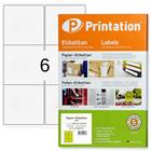 Printation 99,1 x 93 mm  150 Universal-Etiketten Aufkleber weiß 25 A4