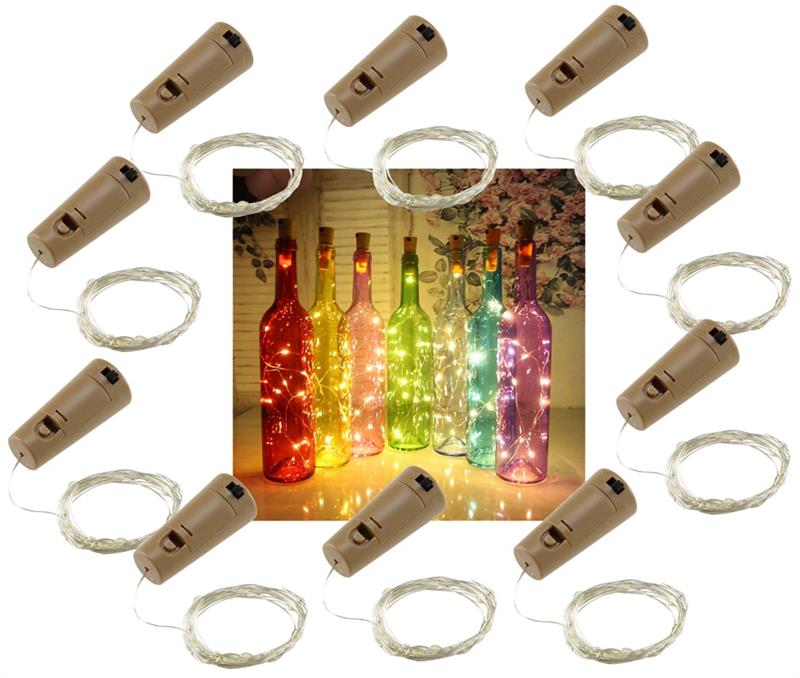 10x 20 LED Flaschen Licherkette Flaschenlicht Batterie im Korken CuteBottle
