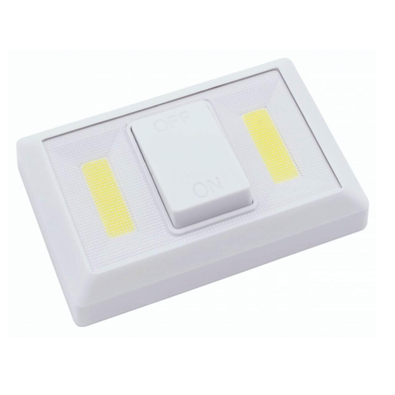 Helle LED Batterie Klebe-Leuchte mit Schalter batteriebetrieben