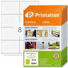 Printation 105 x 70 Etiketten weiß zum bedrucken  800 Aufkleber 105x70