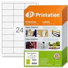 Printation 64,3x33,8 mm Etiketten 12000 blanko Aufkleber 64,3 x 33,8 A4 500