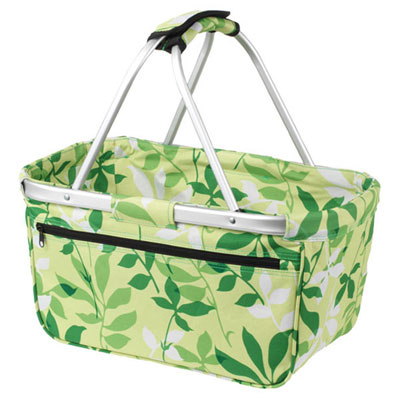 Faltbarer Einkaufskorb Shopper mit Aluminiumrahmen mit RV Tasche 45 x