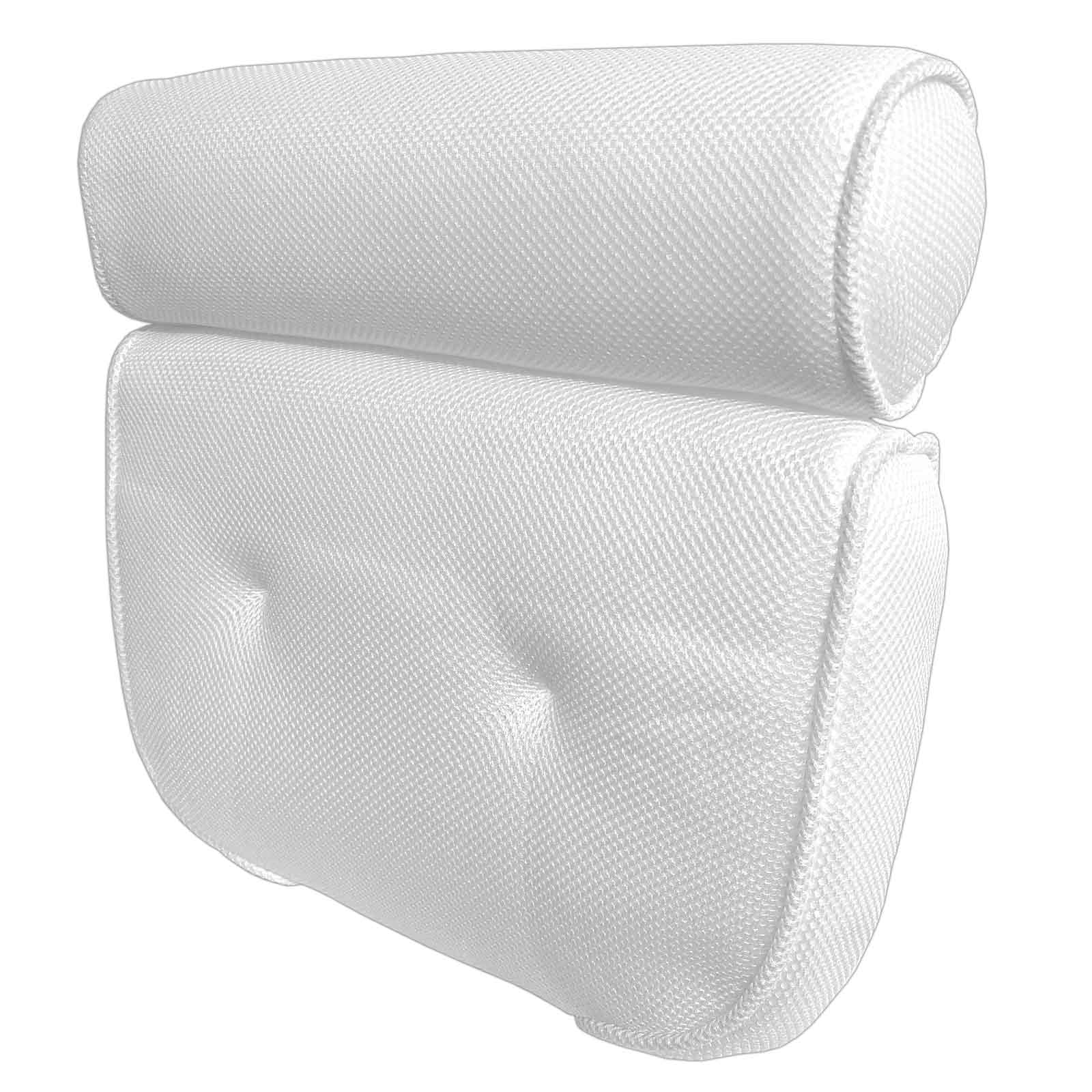 Wannenkissen Polyester Weiß | Badekissen Kopfstütze | Badewannenkissen