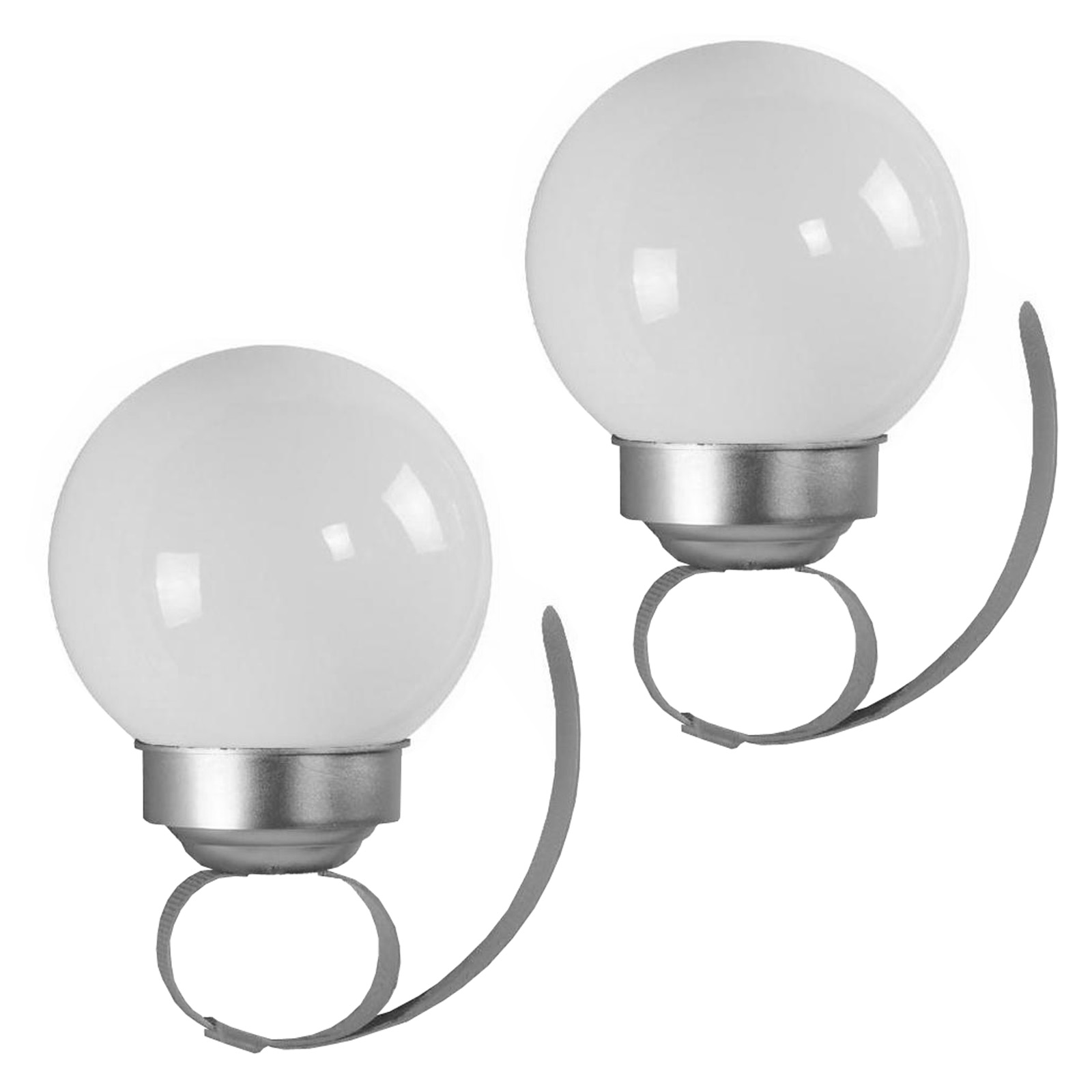 2er Set LED Solar Balkon Lampe Solarleuchte Balkongeländer
