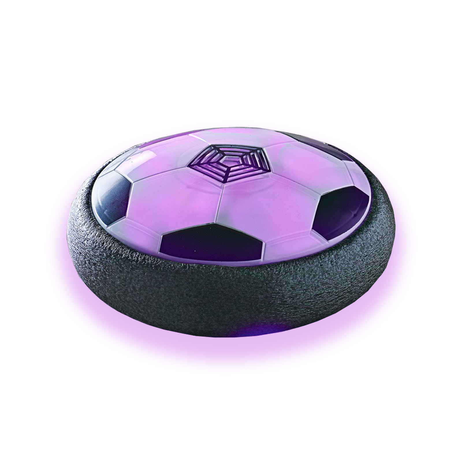 Luftkissen Fußball mit LED Ø 21 cm Beleuchtung | Schwebender Ball | Fußballscheibe