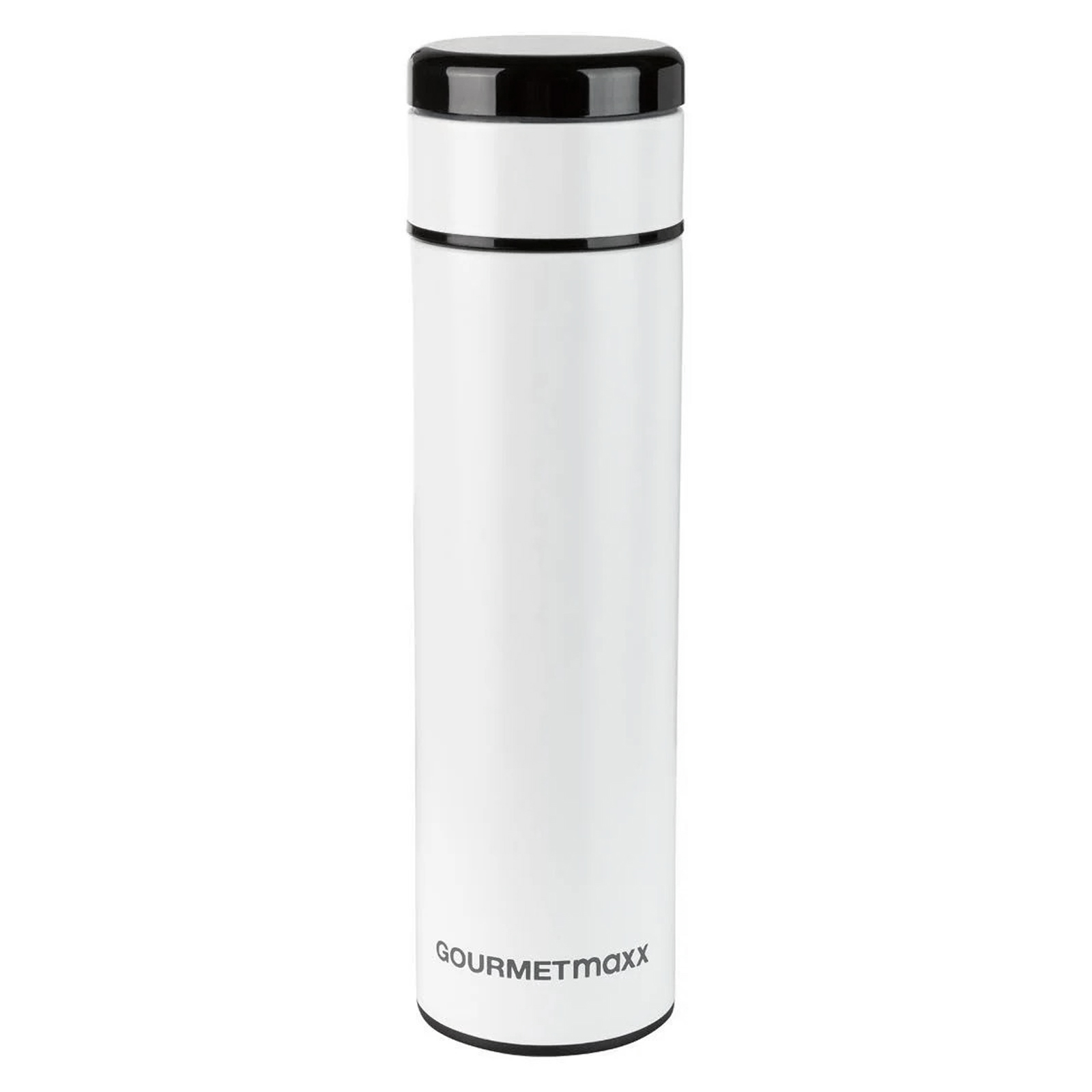 GOURMETMAXX Thermobecher mit Temperaturanzeige 500ml Weiß | GourmetMaxx_Thermoflasche_weiss