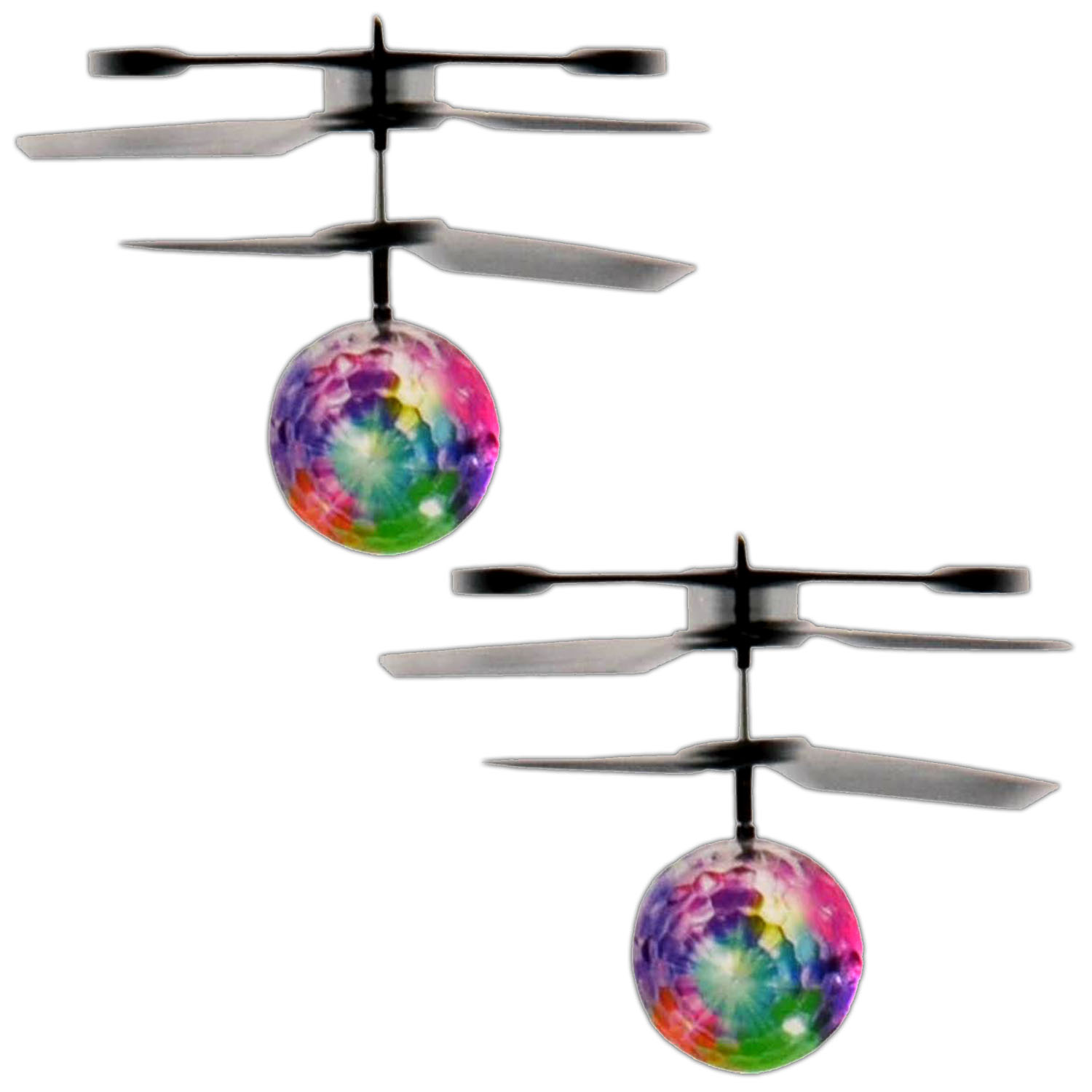 2x IR LED Mini Hubschrauber | Fliegender Ball Kugel | 2er_Heliball