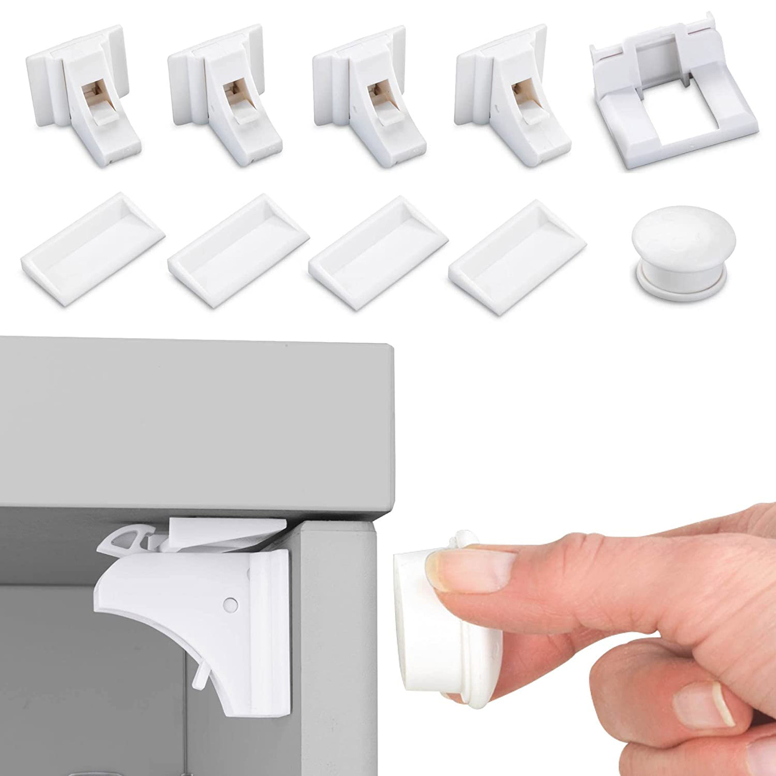 4x Magnetische Kindersicherung Schrank/Schubladensicherung  | Magnetsicherung_Ma