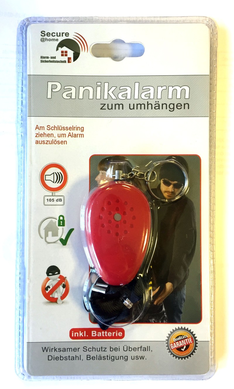 Panikalarm zum umhängen mit Schlüsselring inkl. Batterie | Panikalarm