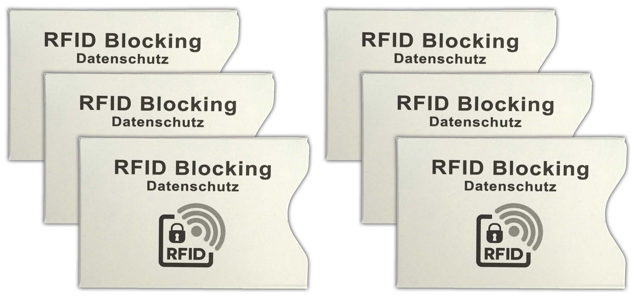 6er Set RFID Blocking Schutzhülle für EC / Kreditkarten  | 2er_RFID