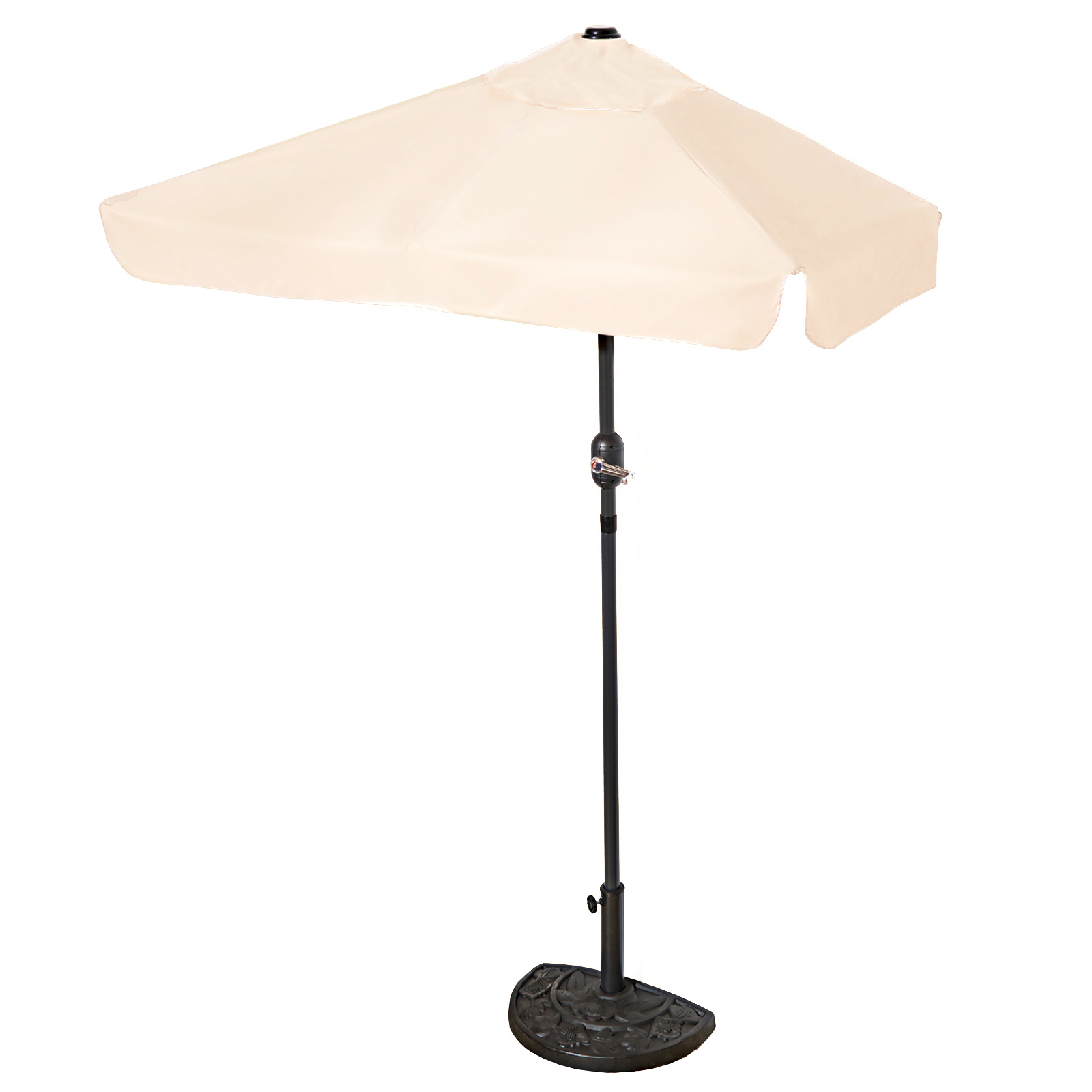 Sonnenschirm Halbschirm Balkonsonnenschirm Naturfarben 159 x 78 cm