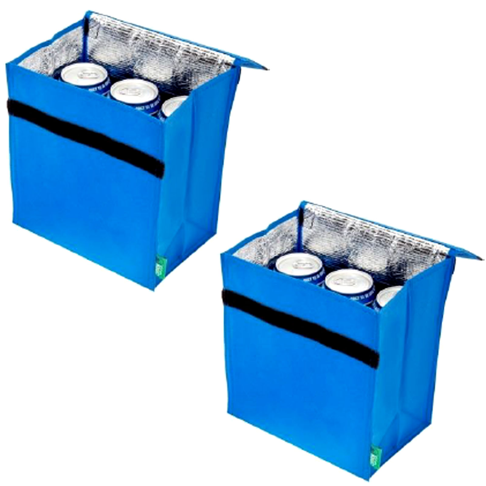 2x Mini Kühltasche mit Klettverschluss und Tragegriff Blau | 2er_Thermotasche