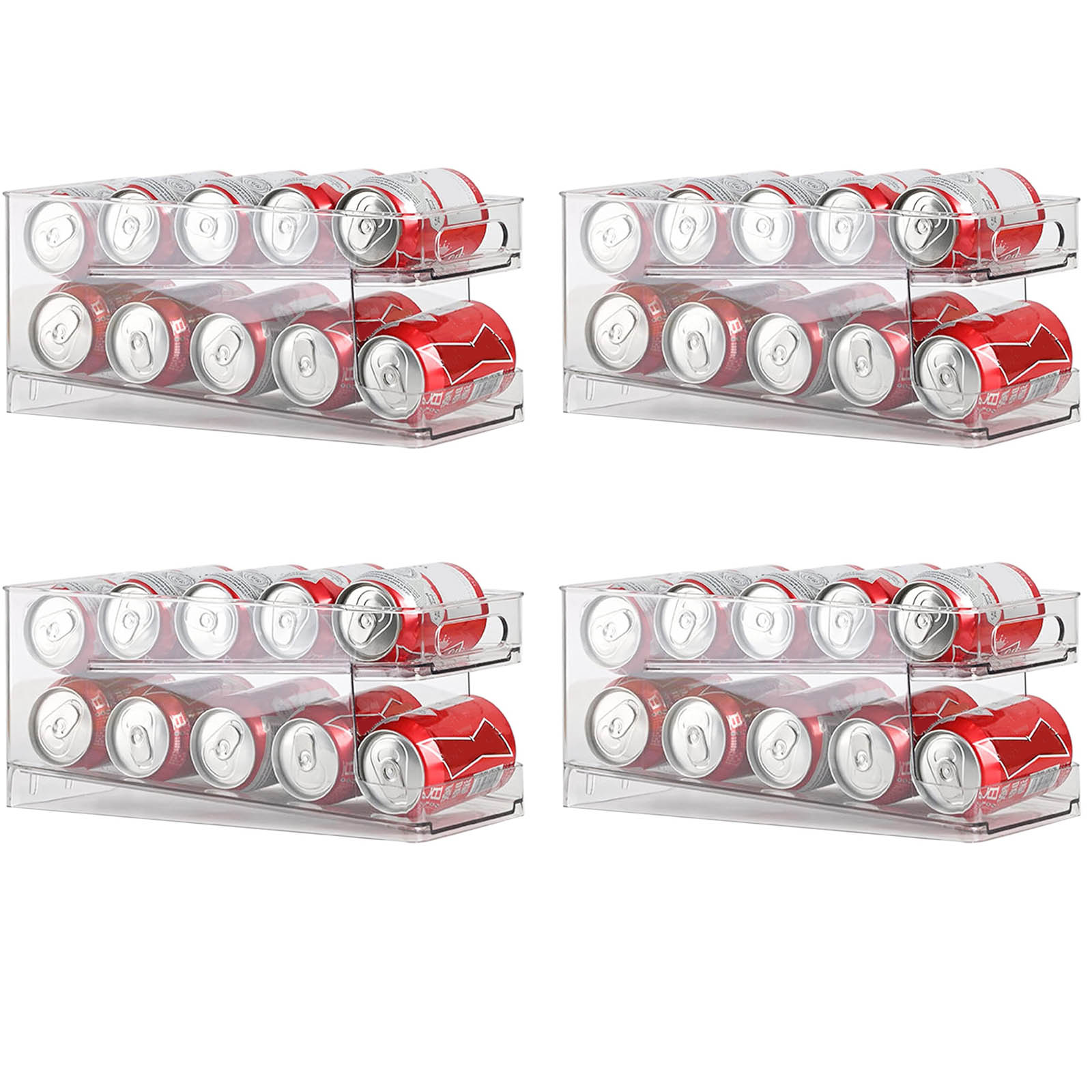 4x VOSSBACH Kühlschrank Dosen Organizer 250ml/330ml Getränkedosen Dosenspender