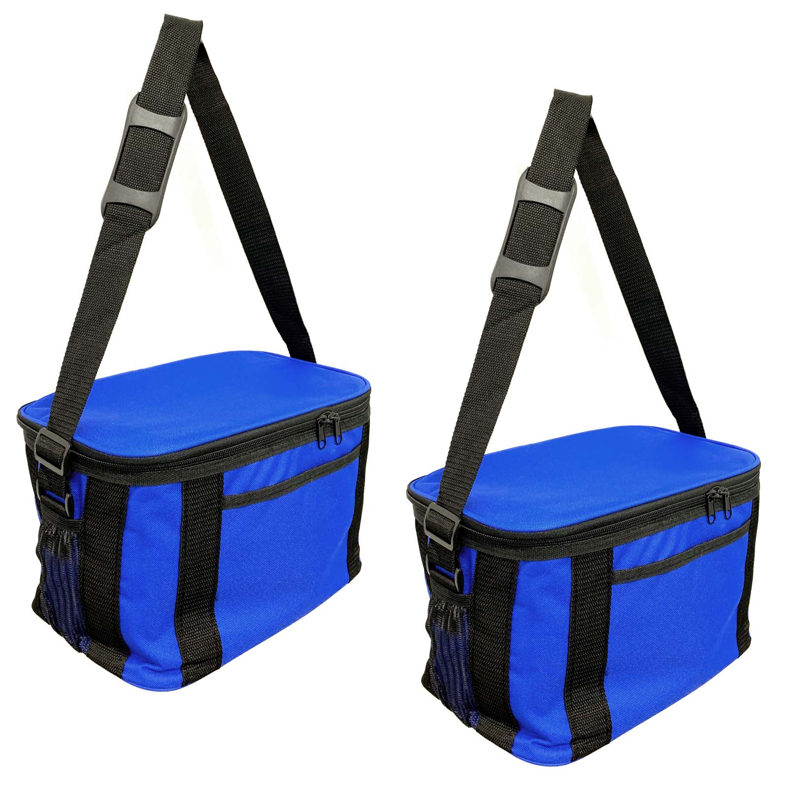 2er Set  Kühltasche mit Tragegriff und Seitentasche Blau 16l | 2er_Coolbag