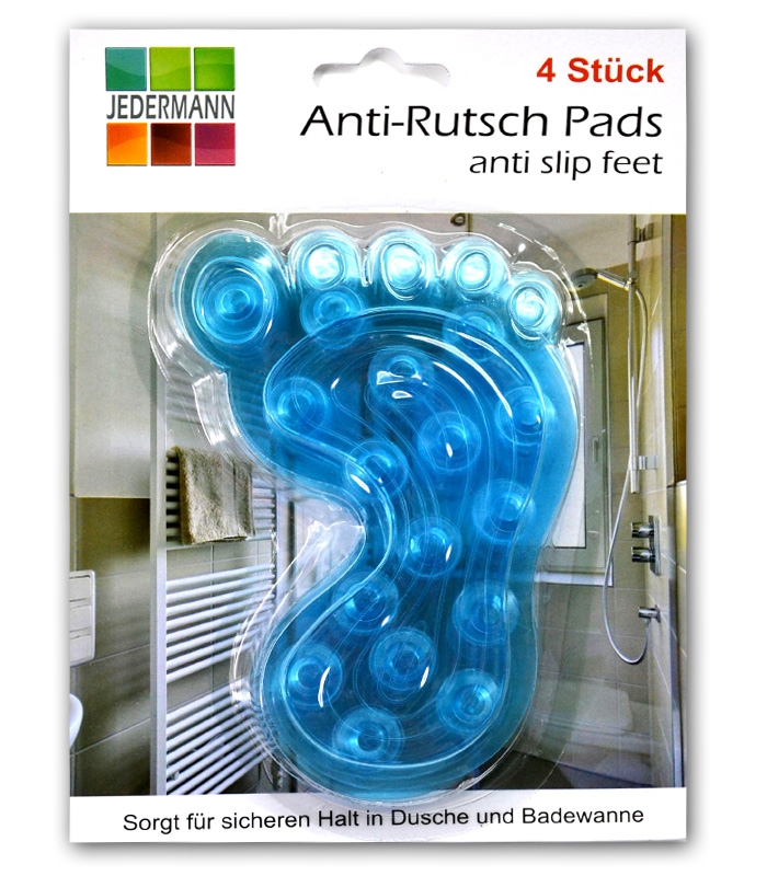4 Stück Anti-Rutsch Pads für Dusche / Badewanne | fuss_pad