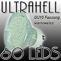 EAXUS LED Strahler GU10 warmweiss, 60 LEDs | GU10_60