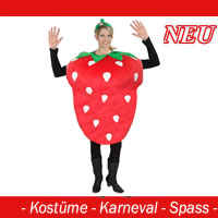 Erdbeere  Kostüm Einheitsgr. 36/38/40/42 - Neuheit