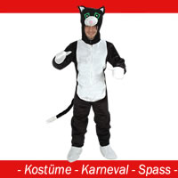 Katze Kostüm - (offen) Gr. M - L - (XL)