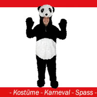 Panda Deluxe Kostüm - (offen) Gr. M - L - (XL) Fell