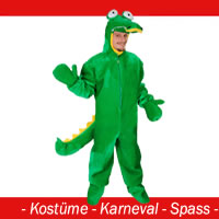 Krokodil Kostüm Polly - (offen) Gr. M - L - (XL)