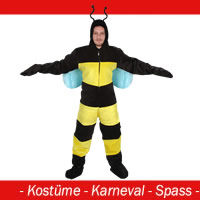 Wespe - Hornisse - Biene Kostüm (offen)- Gr. M - L - (XL)