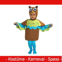 NEU BABY / KINDER EULE KOSTÜM 74/80 FASCHING KARNEVAL HALLOWEEN RUMMELPOTT