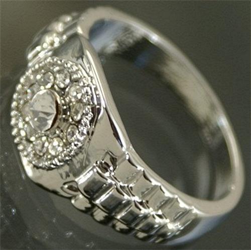 R493/23 NEU massiv Herren Ring Strass Silber Schmuck