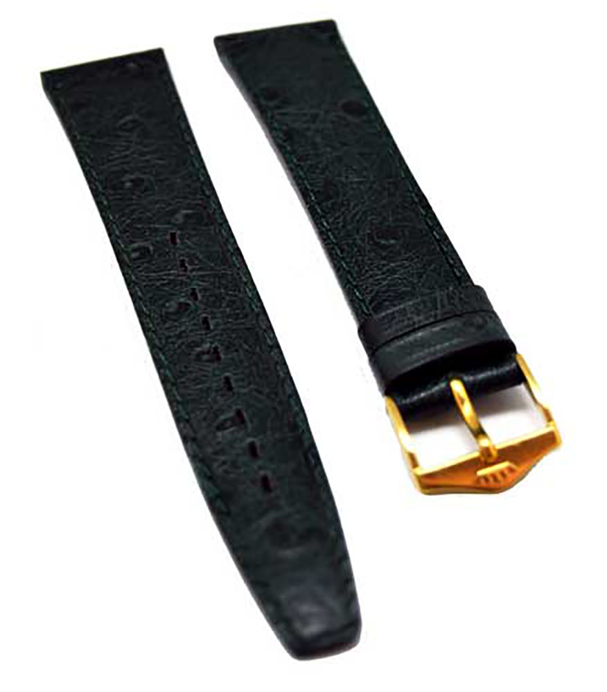 Original FORTIS Uhrenarmband Aus Leder - Schwarzes Armband Mit Schwarzer Naht Für 14mm Uhren