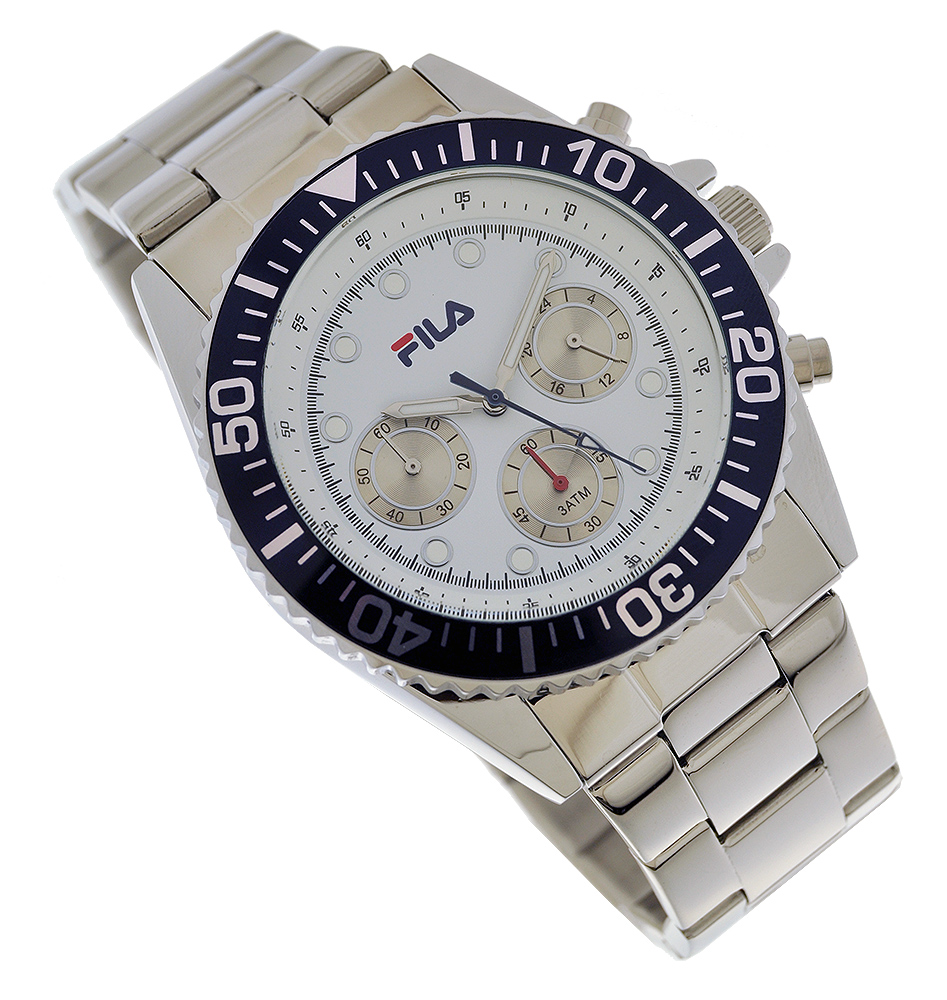 Orig. Fila Herrenuhr 38-830-004 edler Stahl silber CHRONOGRAPH UVP ... Orig. Fila Herrenuhr 38-830-004 edler Stahl silber CHRONOGRAPH UVP ...