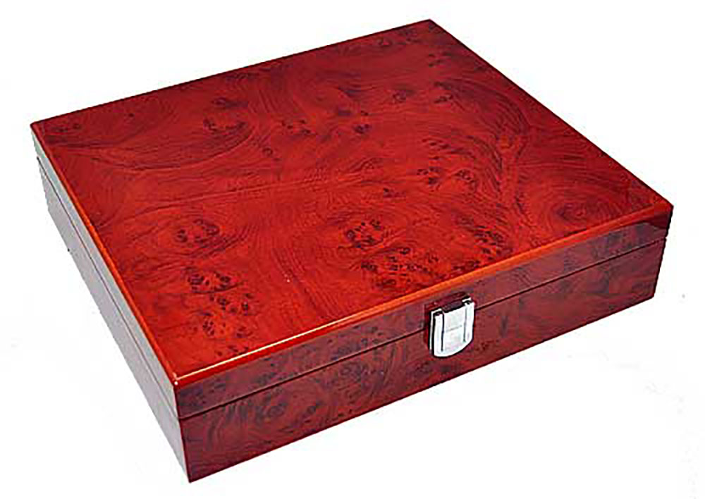 Sammelbox für 10 Uhren Aufbewahrungsbox Ambonia Uhrenbox 8-fach lackiert NEU 