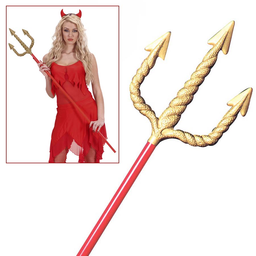 Teufels-Dreizack für Kostüm Teufels-Gabel Spieß Halloween Verkleidung Karneval 