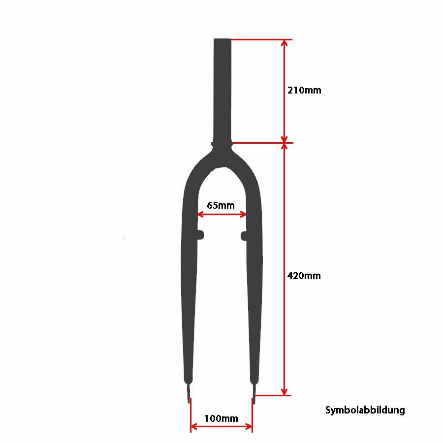 Fahrradgabel Starrgabel 28 Zoll Aluminium roh Ahead V