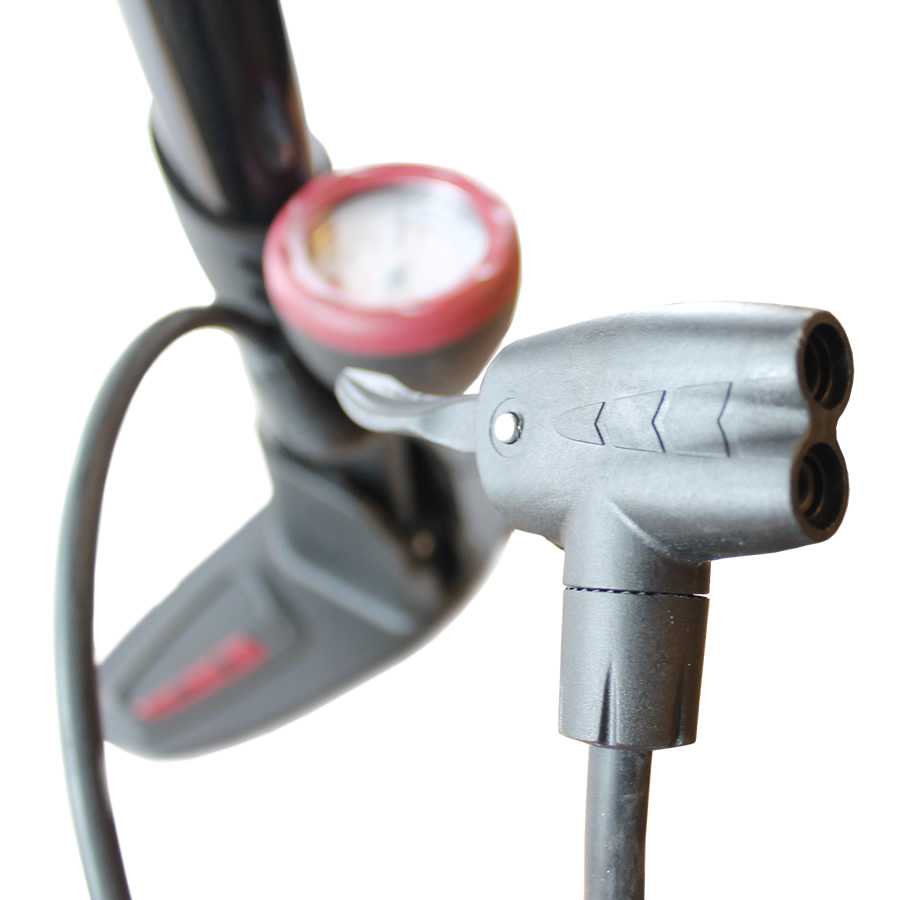 Fahrrad Retro Standpumpe Kompressor mit Holzgriff & Manometer für alle