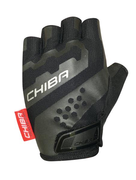 CHIBA Unisex Fahrradhandschuhe fingerlos Professional II schwarz