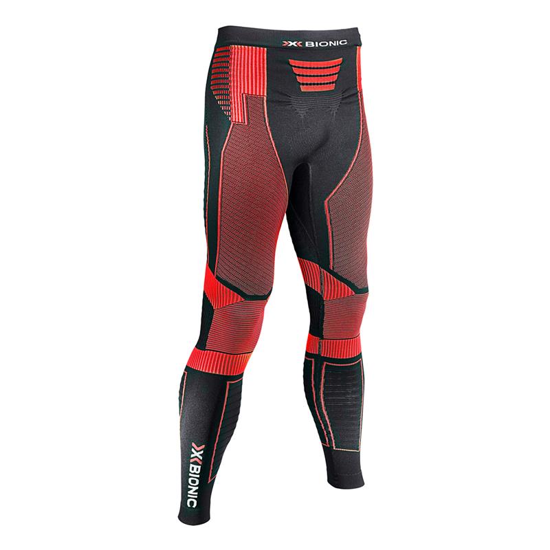 X-Bionic Herren Laufhose Effektor Power Running Pants lang schwarz/rot O020569