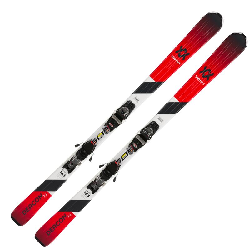 Völkl Ski Deacon 7.4 rot/schwarz/weiß inkl. Bindung FDT TP 10