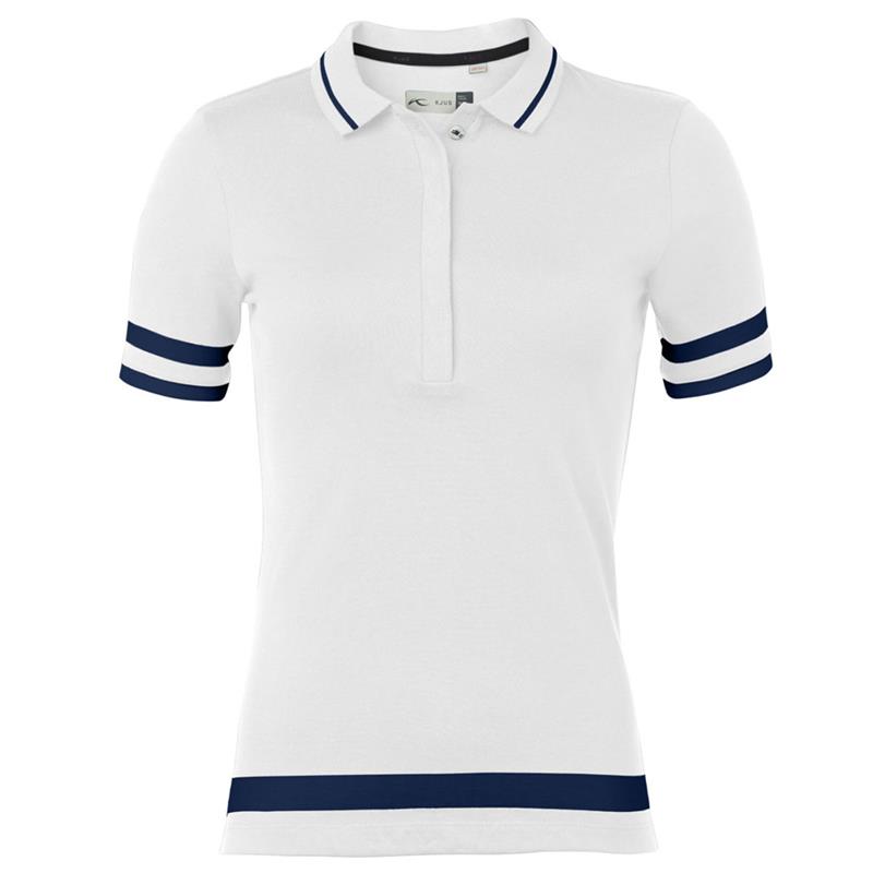 Kjus Damen Golf Poloshirt Tana white-atlanta blue