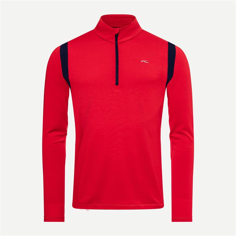 Kjus Herren Sportshirt Funktionsshirt Half-Zip MOTION rot