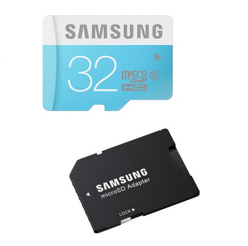 32GB Micro SDHC Speicherkarte + SD Adapter Samsung max.24MB/s Leseg
