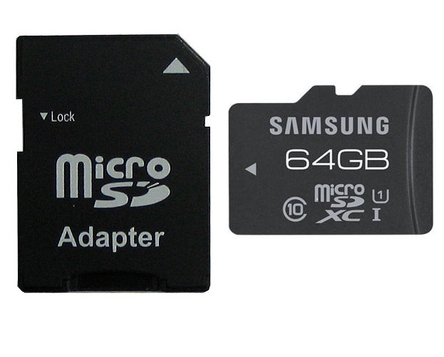 64GB Micro SDXC SDHC Speicherkarte Samsung Pro + SD Adapter max. 70MB