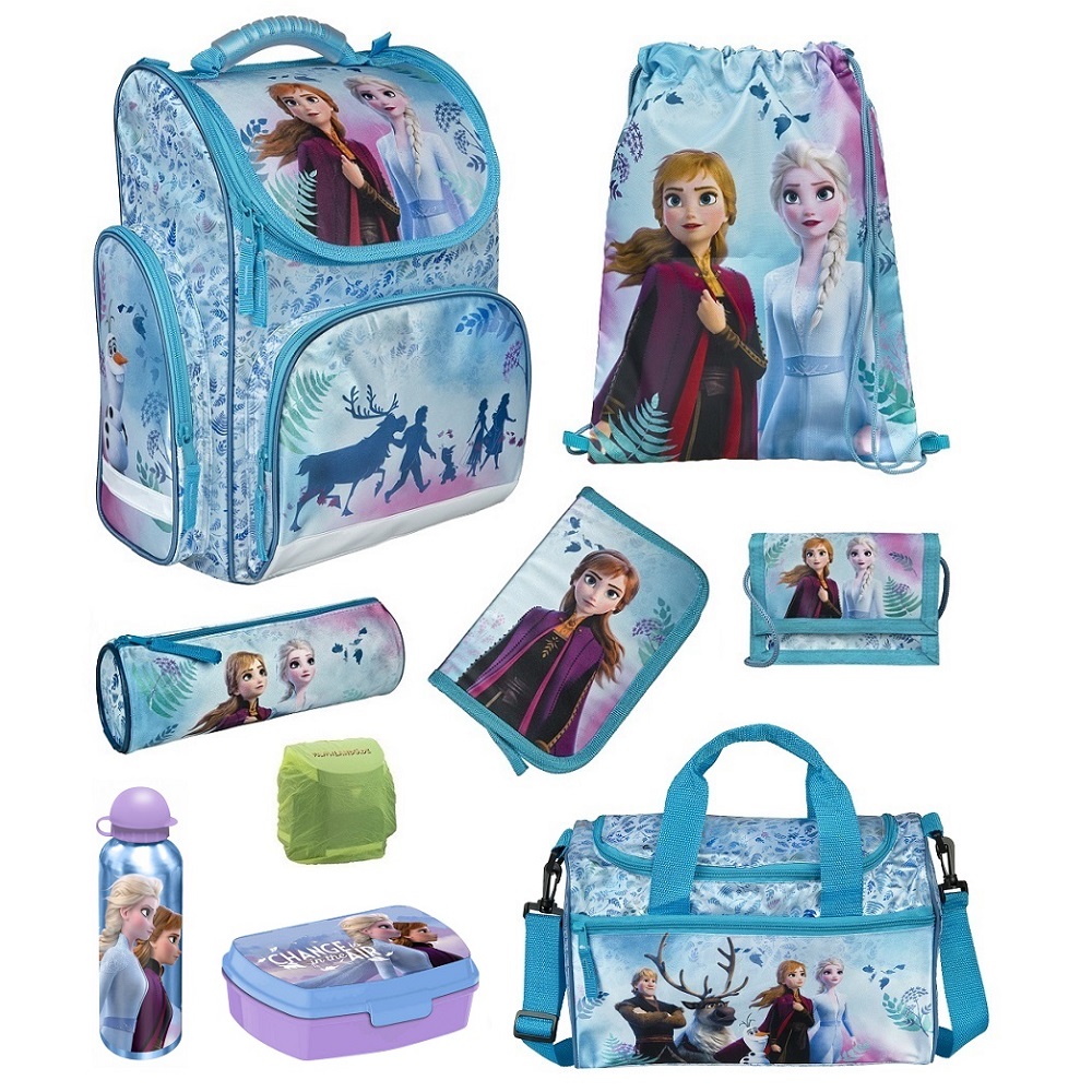 Disney Die Eiskönigin Schulranzen Set 9-teilig mit Sporttasche für Mädchen