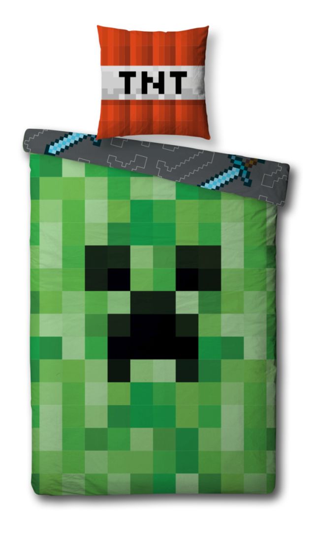 Minecraft Bettwasche 135x200 80x80cm 100 Baumwolle Pixel Min01