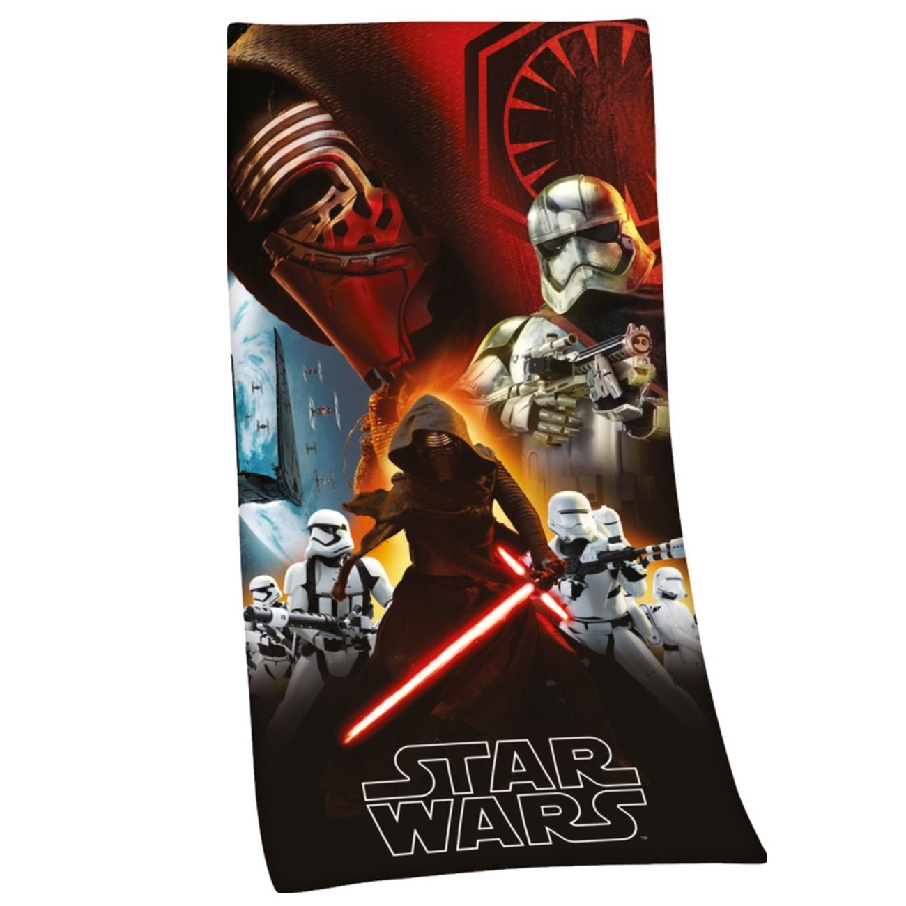Star Wars Handtuch mit Kylo Ren und Storm Trooper großes Handtuch 75x150 für Fans