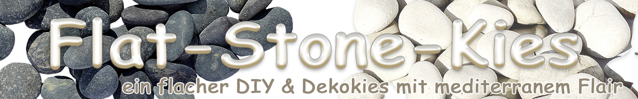 Flat Stone Kies in Creme oder Anthrazit ein toller DIY und Kreativer Dekostein