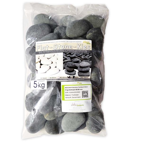 FLAT-BEACH-STONE DIY-Kies 5kg flache Steine zum Bemalen Natur Deko hell dunkel - Bild 17 von 17