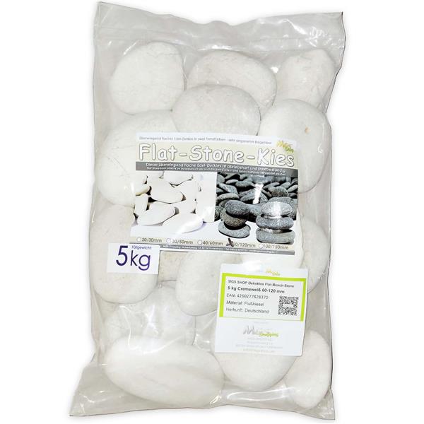 FLAT-BEACH-STONE DIY-Kies 5kg flache Steine zum Bemalen Natur Deko hell dunkel - Bild 16 von 17