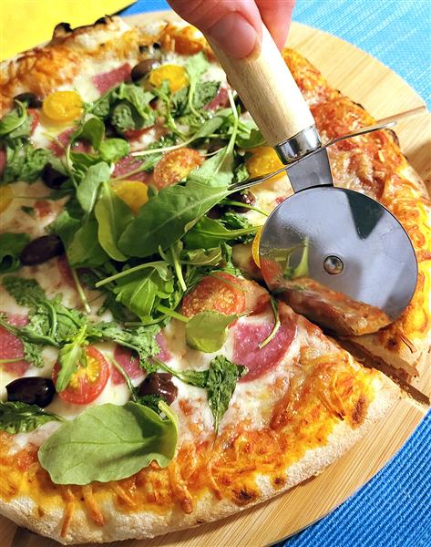 Pizzaschneider 4er-Set Pizzarad Pizza Messer 4 Stück super einfach geschirrspühlfest