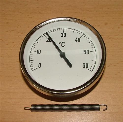 Anlegethermometer Metallausführung Ø 63mm / 0°C bis 60°C (378#