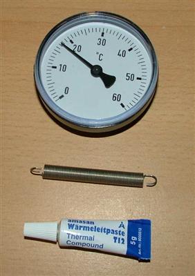 Anlegethermometer Ø63mm - 60°C + Wärmeleitpaste(5274#